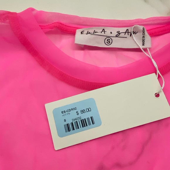 LF Stores emma & sam power mesh crop neon pink - Picture 8 of 8